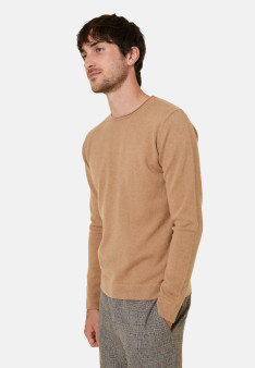 Pull col rond en cachemire finitions roulotées - Ernest