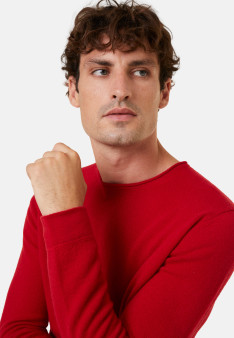 Pull col rond en cachemire finitions roulotées - Ernest