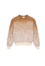Two-tone round-neck mohair sweater - Figaro