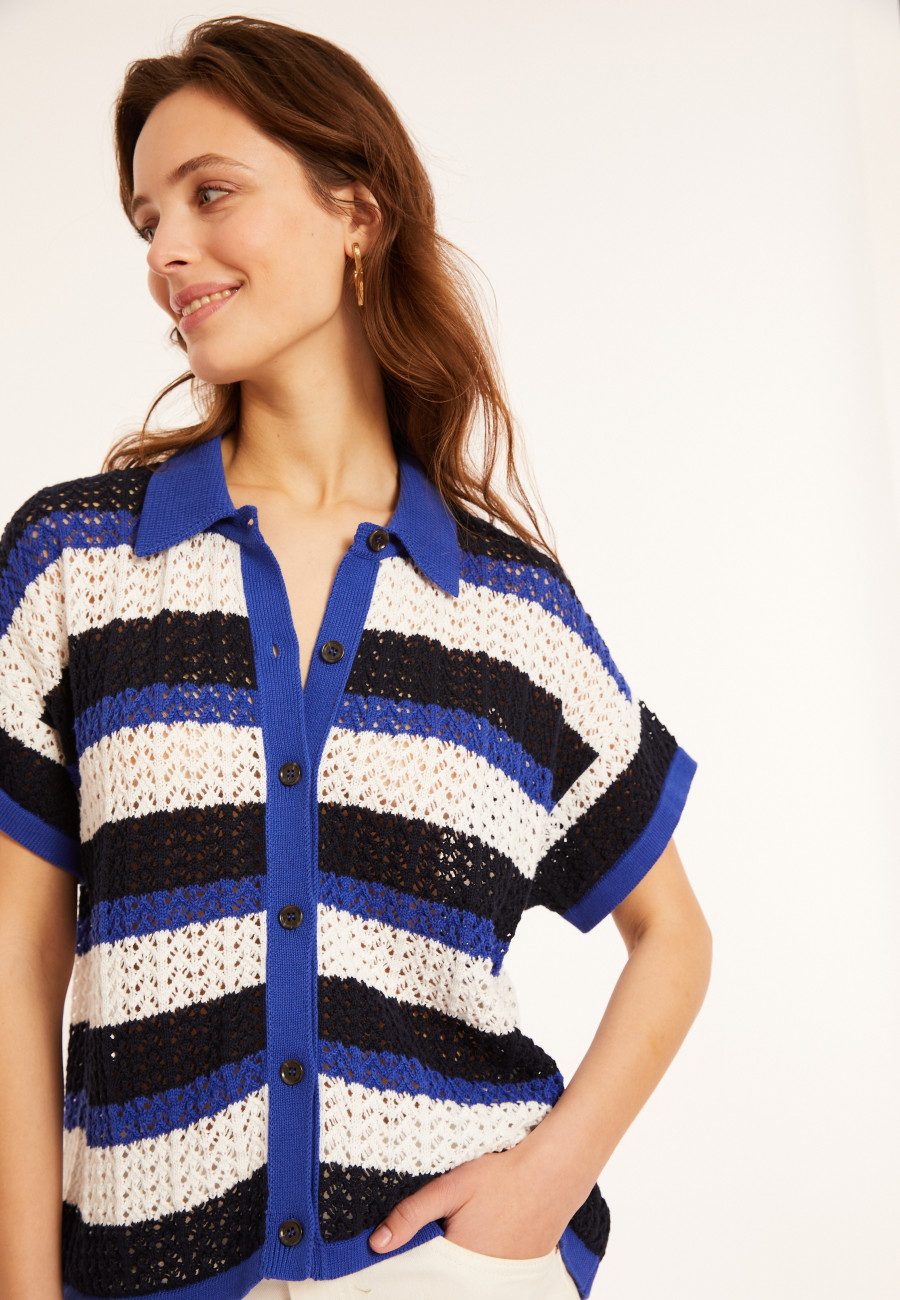 Organic cotton openwork blouse - Merlin Organic cotton openwork blouse - Merlin