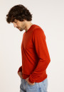 Pull col V logo en laine mérinos - Elmo