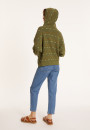 Organic cotton hoodie with tunisian collar - Melanie
