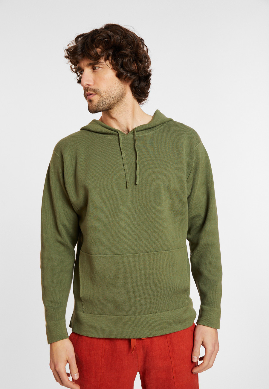 Hoodie en coton à capuche avec poches - Damien 8051 cactus - 83 Kaki Hoodie en coton à capuche avec poches - Damien 8051 cactus - 83 Kaki