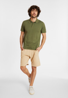 Polo en coton bio - Domino 8051 cactus - 83 Kaki