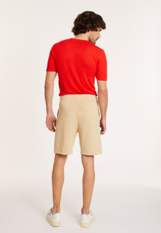Short en coton brossé - Drey 8020 ficelle - 12 Beige clair