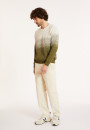 Pull bicolore en coton brossé - Doryan 8148 - 83 Kaki