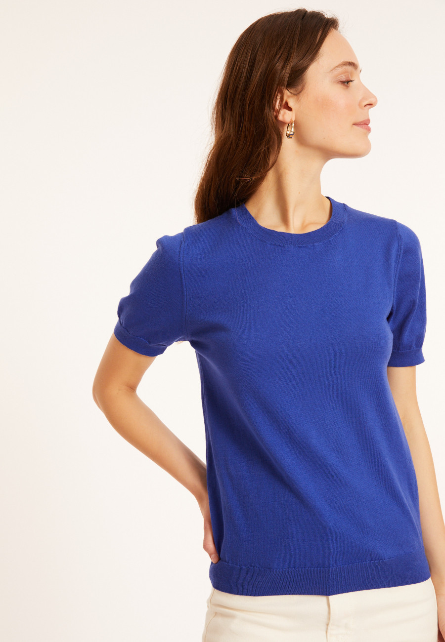 Round neck cotton T-shirt - Moon Round neck cotton T-shirt - Moon