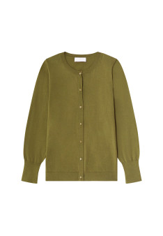 Cotton round neck cardigan - Manel