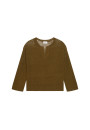 Loose linen sweater with openwork sleeves - Molene