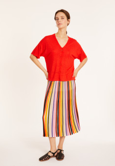 Flamed linen button-down t-shirt - Maddie