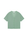 Flamed linen button-down t-shirt - Maddie