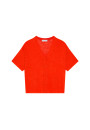 Flamed linen button-down t-shirt - Maddie