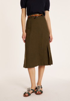 Long linen skirt with pockets - Valentine