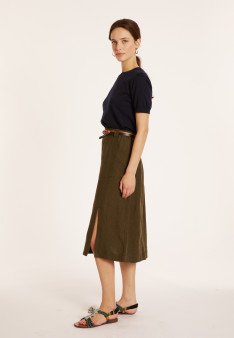 Long linen skirt with pockets - Valentine