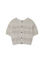 Gilet ajouré en coton et lin - Maylisse