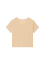 Loose V-neck brushed cotton T-shirt - Maden