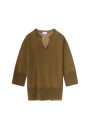 Loose linen V-neck tunic - Marielle