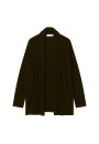 Flamed linen shawl collar cardigan - Maelle
