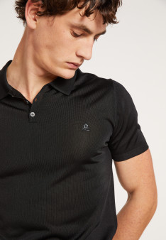 Polo manches courtes en Fil Lumière - Babar 8010 noir - 01 Noir