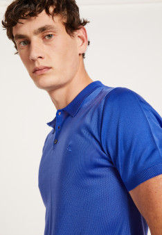 Short-sleeved polo shirt in Fil lumiere - Babar