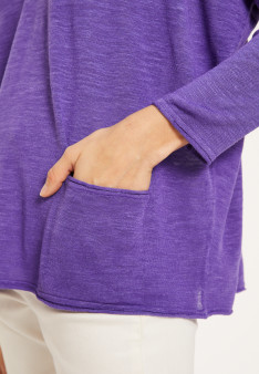 T-shirt ample en lin flammé - Balou 8090 iris - 17 Violet
