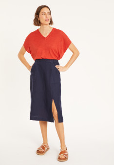 Long linen skirt with pockets - Valentine