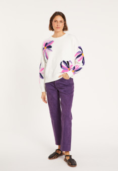 Fancy sweater in organic cotton - Mariane