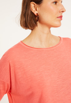 Flamed linen full sleeve elbow t-shirt - Taslim