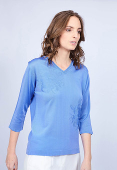 Polo T-shirt in Fil Lumière - Maude