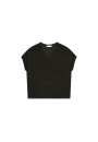 Flamed linen V-neck loose T-shirt - Marra