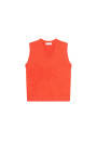 Pull col V sans manches en coton - Manon