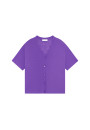 Flamed linen button-down t-shirt - Maddie