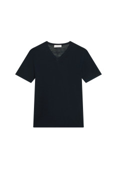 T-shirt col V en lin flammé - Reuben