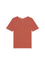 T-shirt col boutonné en lin - Leonce