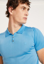  	Polo manches courtes en Fil Lumière - Babar 6843 azur - 04 Bleu clair