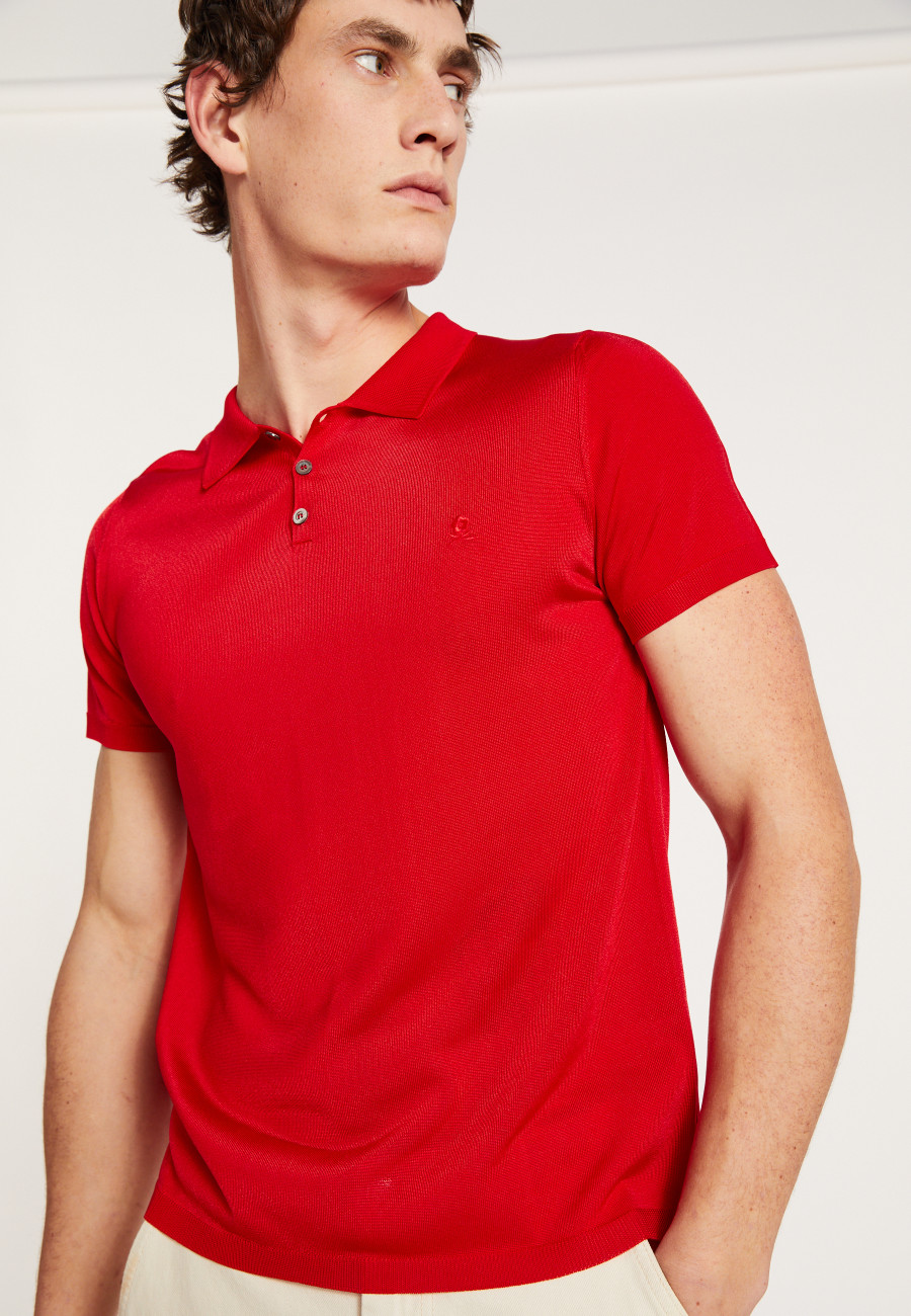 Polo manches courtes en Fil Lumière - Babar 6880 pavot - 52 Rouge Polo manches courtes en Fil Lumière - Babar 6880 pavot - 52 Rouge
