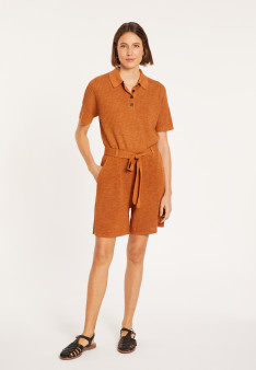 Fluid shorts in flamed linen - Maceo