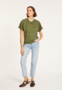 T-shirt à côtes en Fil Lumière - Malory 8051 - 83 Kaki