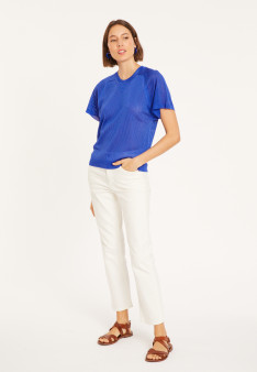 Ribbed Fil Lumiere T-shirt - Malory