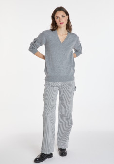 Pull col V en cachemire - Abel 8211
