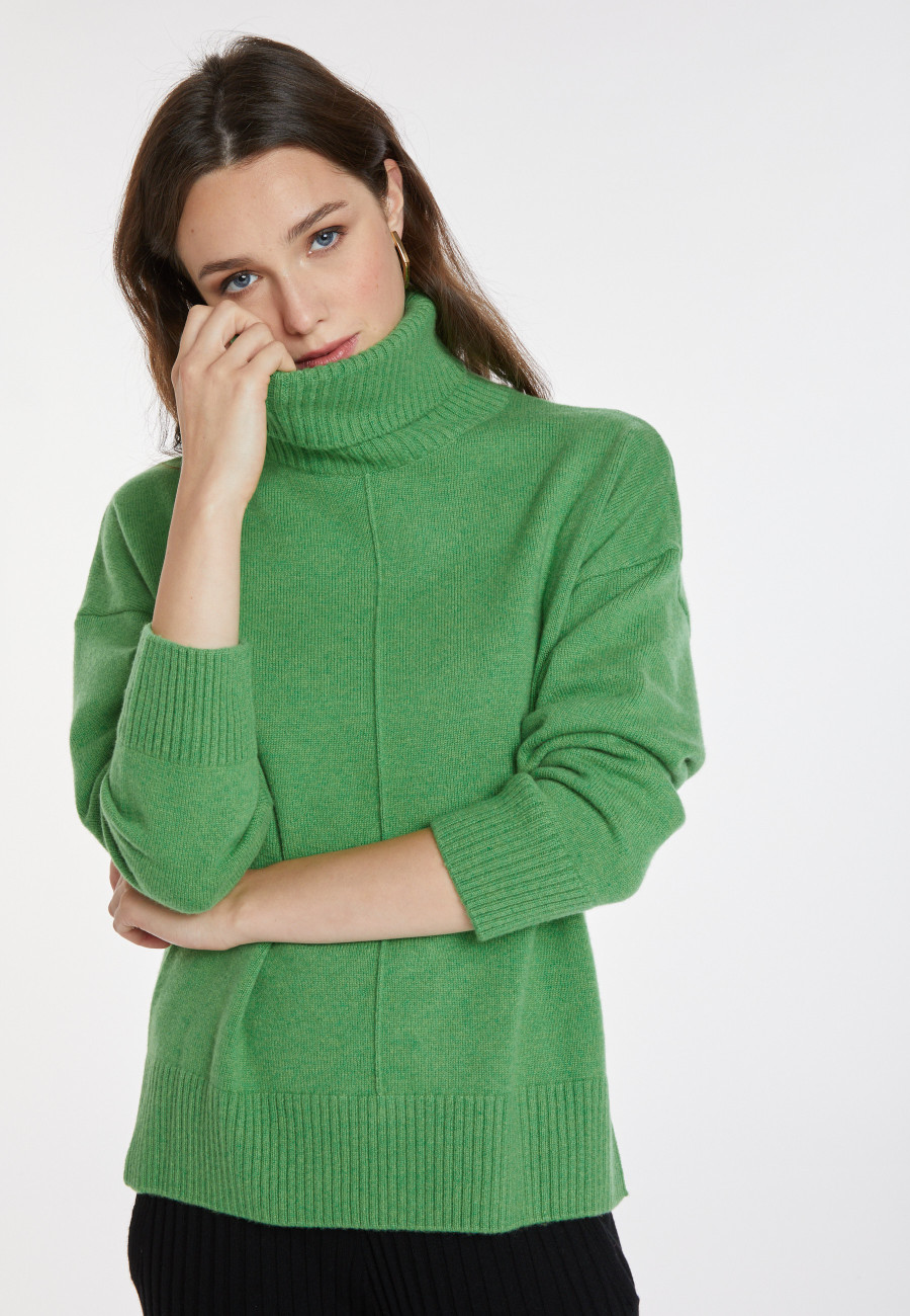 Turtleneck sweater with cashmere slits - Adena Turtleneck sweater with cashmere slits - Adena