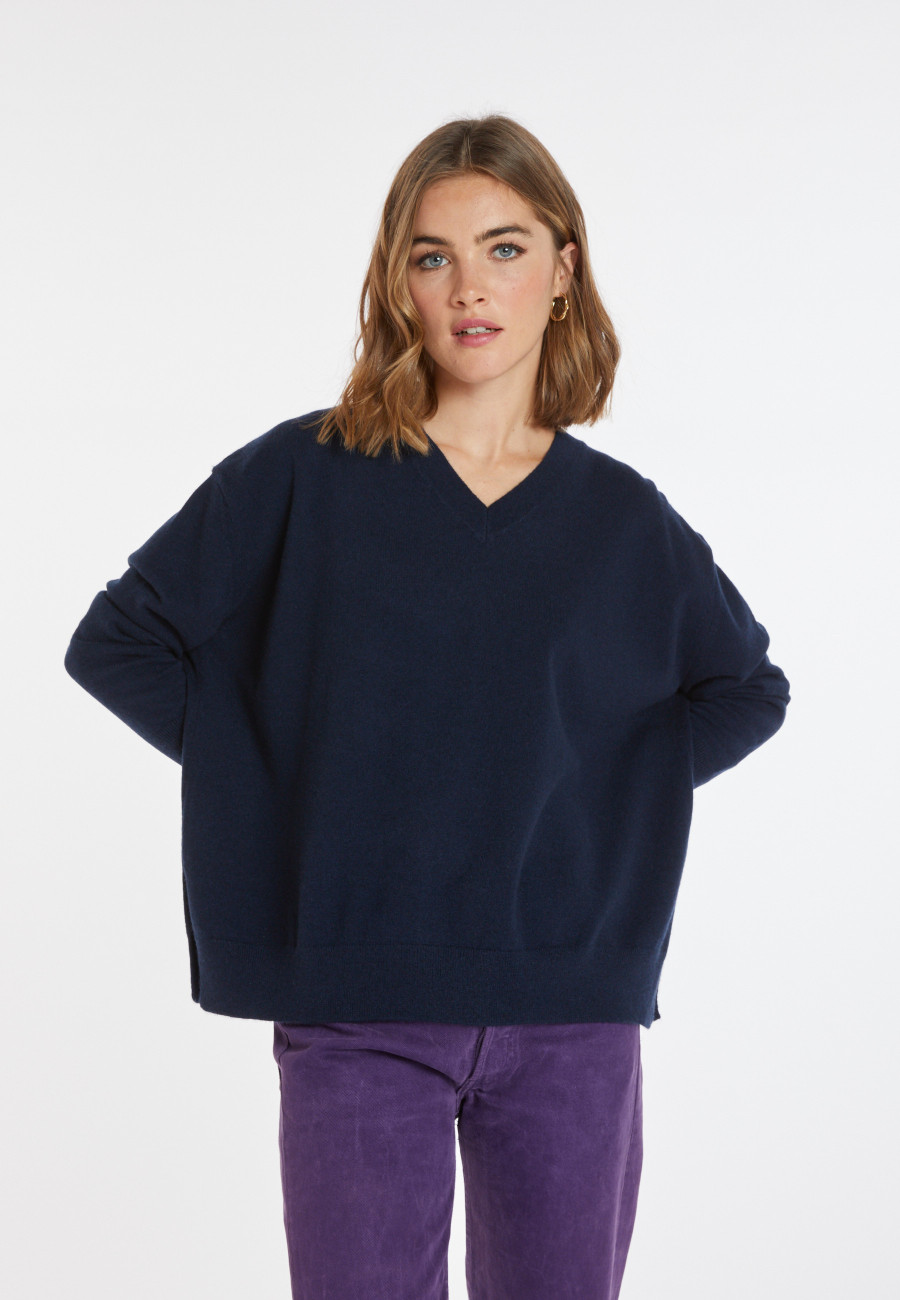 Pull ample à fentes en cachemire - Alienor 8240 Pull ample à fentes en cachemire - Alienor 8240