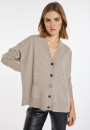 Cardigan en cachemire boutonné à poches - Ariel 8221