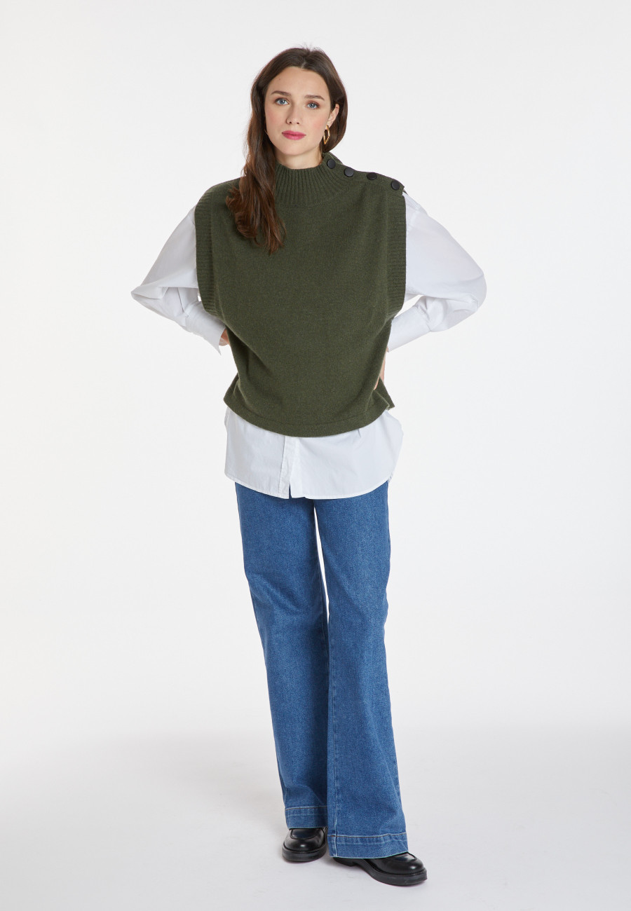 Sleeveless cashmere and wool sweater - Anika Sleeveless cashmere and wool sweater - Anika
