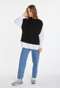 Pull sans manches en cachemire et laine - Anika 8210