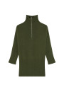 Pull long col zippé en laine et cachemire - Charlotte 8252