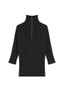 Pull long col zippé en laine et cachemire - Charlotte 8210