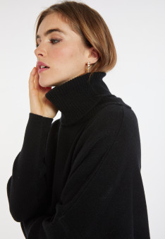 Pull ample col roulé en laine et cachemire - Clara 8210