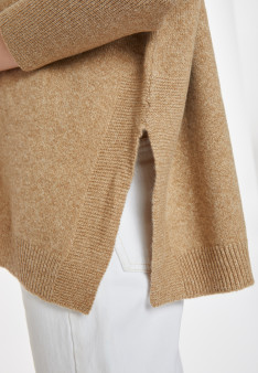 Pull ample col roulé en laine et cachemire - Clara 8220