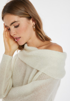 Pull en mohair à encolure bardot - Caelie 8201